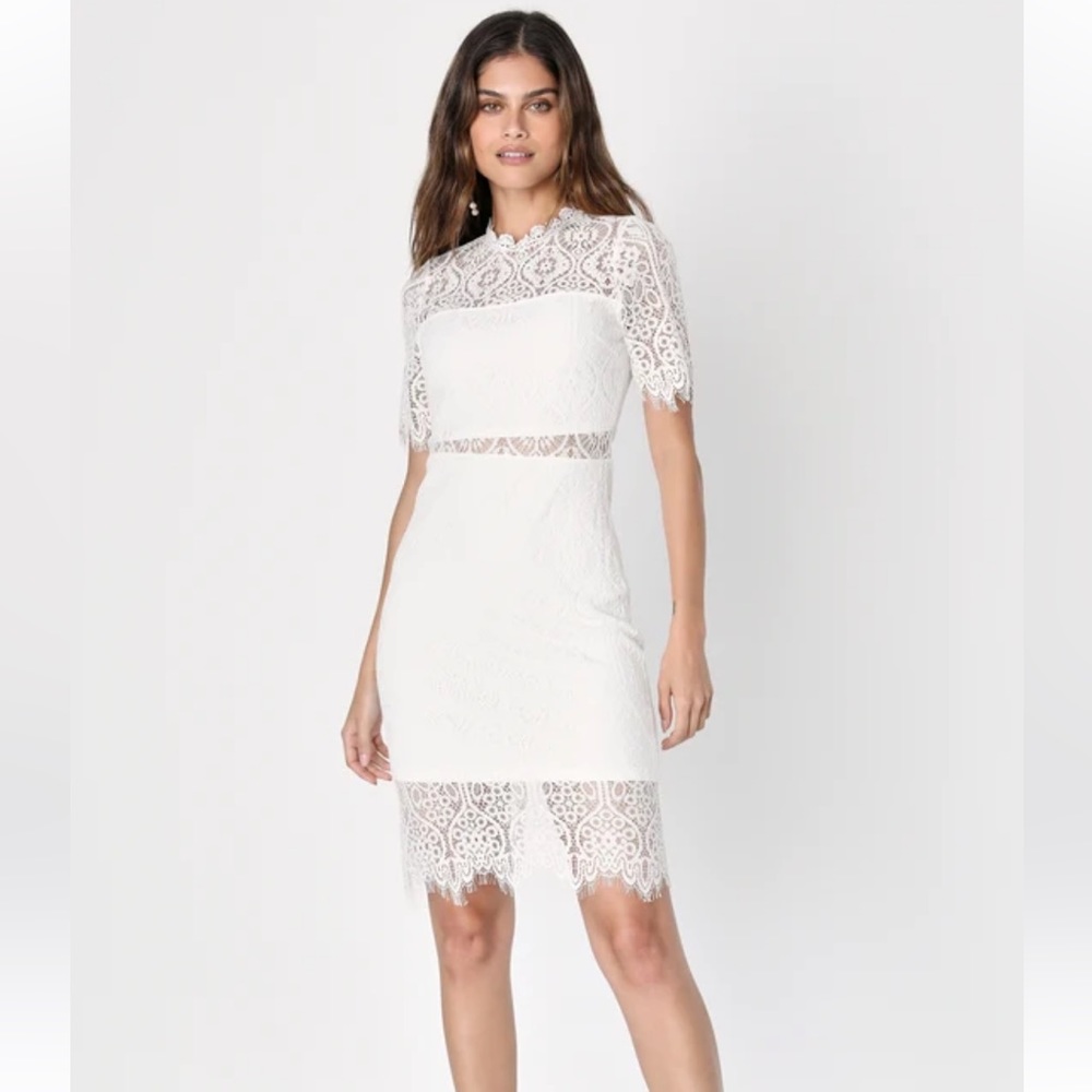 Lulus White lace dress